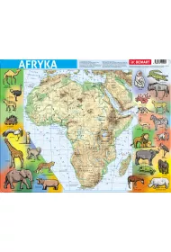 Puzzle ramkowe 72 el. Afryka mapa fizyczna Demart