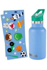 Skip Hop Butelka termiczna z naklejkami niebieska 380 ml