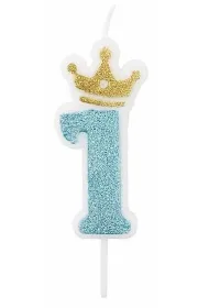 �wieczka 1 niebieska 6,8cm PARTY GO