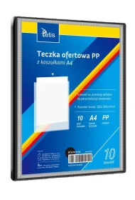 Tetis Teczka ofertowa A4 PP + 10 koszulek czarna