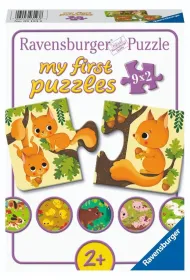 Puzzle 9x2 Animals and their babies Ravensburger