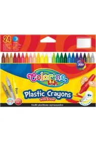 Patio Kredki o��wkowe Colorino Kids heksagonalne wymazywalne z gumk� 12 szt.