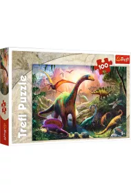 Puzzle 100 el. wiat dinozaurw Trefl