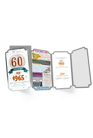 Kukartka Karnet PM-395 Urodziny 60  cyfry, roczniki  2025
