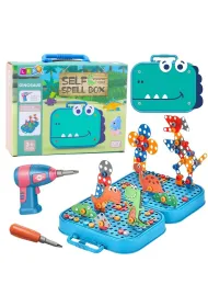 Zestaw do sk�cania DIY dinozaury 228el. LeanToys