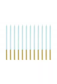 PartyDeco �wieczki urodzinowe g�adkie b��kitne 14cm