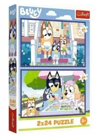 Puzzle 2x24 Zabawna Bluey TREFL