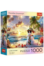 Puzzle 1000 USA Collection: Paradise Snowman Trefl
