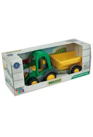 Farmer traktor �adowarka z przyczep� Wader