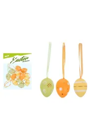 Ozdoba Zawieszka jajka 4 cm Wielkanoc op.12 szt. MFP 2221406