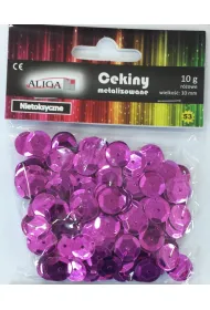 Aliga Cekiny metalizowane 8 mm r�owe 10 gram w opakowaniu MT-6592