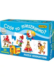 Puzzle edukacyjne. Czyje to mieszkanko? Adamigo