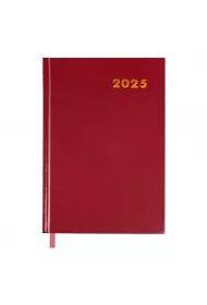 Easy Stationery Kalendarz ksikowy 2025 A5 czerwony EASY