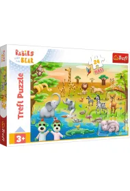 Puzzle maxi 24 el. Bobaski i Safari Trefl