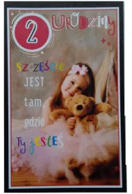 AbCard Kartka okoliczno�ciowa Urodziny 2 dziewczynka