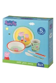Petit Jour Paris Zestaw naczy� i sztu�c�w �winka Peppa 5 el.