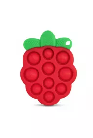 RazBaby Pop it gryzak silikonowy Soczysta Malina zabawka sensoryczna dla niemowlt
