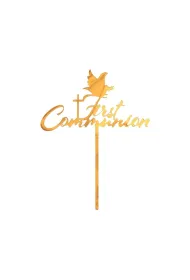 Godan Dekoracja akrylowa na tort First Communion z�ota