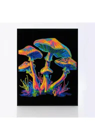 Diamond Dotz Haft diamentowy - Adults Flocked Neon Mushrooms 35.5x45.7cm