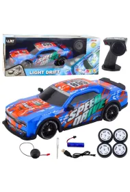 Auto sportowe R/C pod�wietlana karoseria niebieski LeanToys