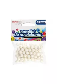 Brewis Koraliki do nawlekania + sznurek bia�e 8mm, 16g