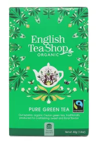 English Tea Shop Herbata zielona Pure Green Tea 20 x 2 g Bio