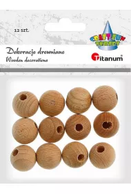 Titanum Koraliki drewniane 12 szt.