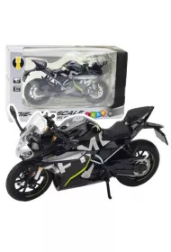 Motocykl metalowy ze �wiat�em i d�wi�kiem 1:12 LeanToys