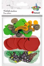 Titanum Naklejki piankowe owoce, warzywa mix 51 szt.