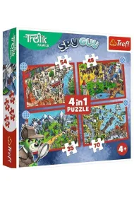 Puzzle 4w1 - Podr�e Treflik�w (35+48+54+70 el.)