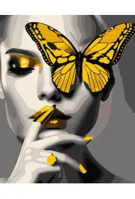 Twoje Hobby Malowanie po numerach + z�ota farba - Cisza motyla 40x50cm