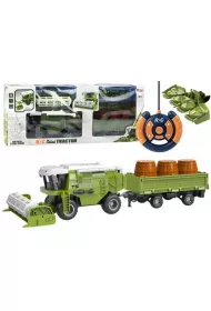 Kombajn RC z przyczep� zielony LeanToys