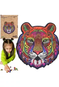 Puzzle drewniane eko 126 el. Majestatyczny tygrys A3 Maksik