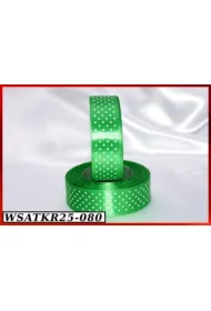 Wst��ka satynowa w kropki 25mm/22mb