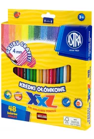 Astra Kredki o��wkowe hexagonalne 48 szt.