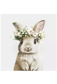 Serwetki Daisy Wielkanoc lunch - Bunny in Floral Wreath SDWL012601