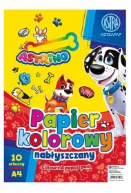 Astra Zeszyt papier�w kolorowych nab�yszczanych A4/10k
