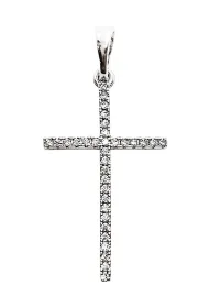 Zawieszka Krzy�yk z Cyrkoniami 28x16mm