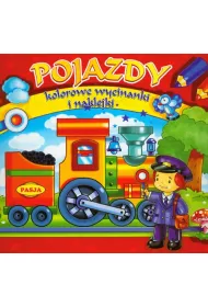 Pojazdy Kolorowe wycinanki i naklejki