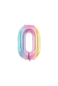 PartyDeco Balon foliowy 0 pastelowy t�czowy 86cm