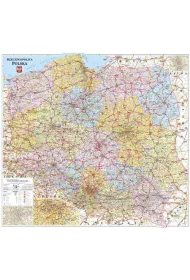 Polska mapa �cienna kodowo-administracyjna 1:750 000
