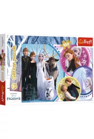Puzzle 100 el. Glitter. W blasku mioci. Disney Frozen 2 Trefl