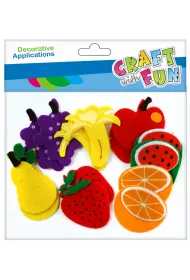 Craft with Fun Owoce filcowe samoprzylepne 14 szt.