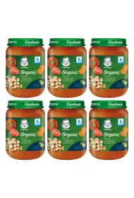 Gerber Organic Obiadek jarzynki z indykiem w pomidorach dla niemowlt po 6 miesicu Zgrzewka 6 x 190 g Bio