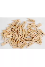 Fandy Klamerki ozdobne Natural mae drewniane 50 szt.