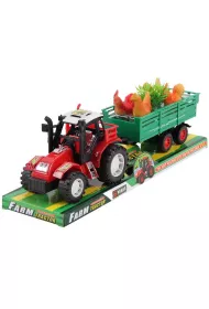 Traktor z przyczep� i kurami Trifox