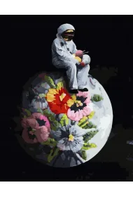 Twoje Hobby Malowanie po numerach - Astronauta na Ksi�ycu 40x50cm