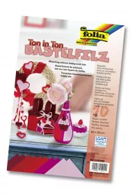 Folia Paper Filc dekoracyjny mix czerwony, 20x30cm, 1,5mm, 10 ark, Folia 20x30 cm, 1.5 mm, 10 arkuszy
