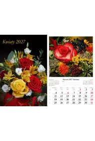 Kalendarz 2027 �cienny 13-k Kwiaty