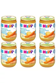 Hipp Marchewka z ziemniaczkami i ososiem po 5. miesicu zestaw 6 x 190 g